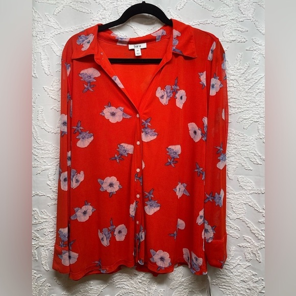😍Bar III floral blouse size 2X - Picture 1 of 4